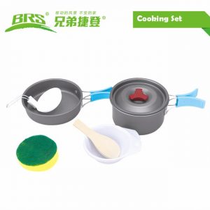 BRS-151 aluminum alloy outdoor camping cookware pot pan bowl 1-2 persons for camping hunting traving