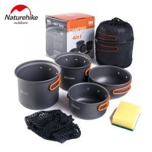 Naturehike Camping Cookware 4 In 1 Pot Set
